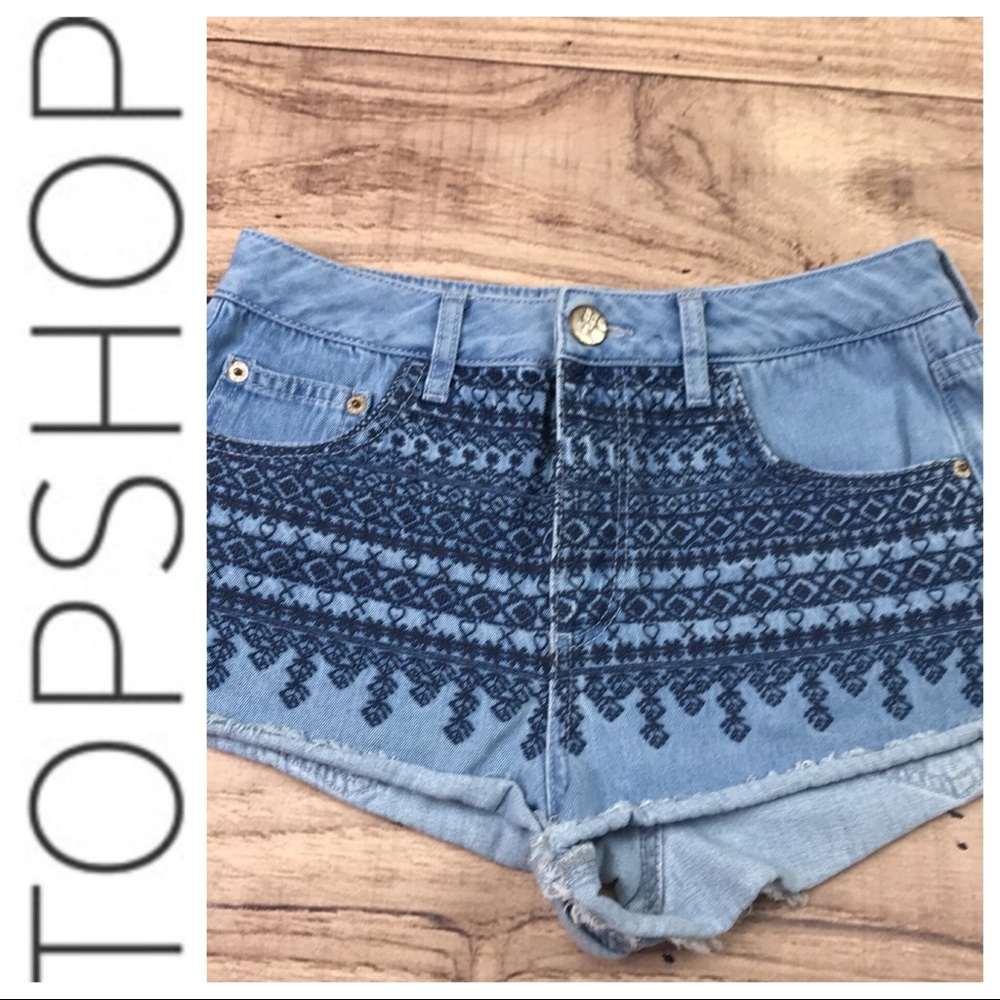 💕SALE💕Topshop Denim Cutoff Shorts - Picture 2 of 7